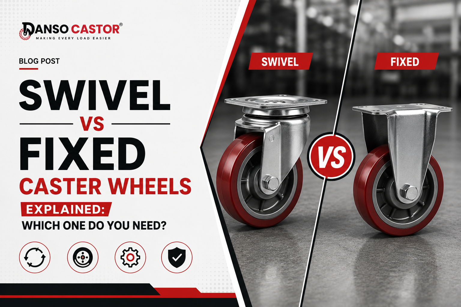 Swivel vs Fixed Caster Wheels Explained: Which One Do You Need?